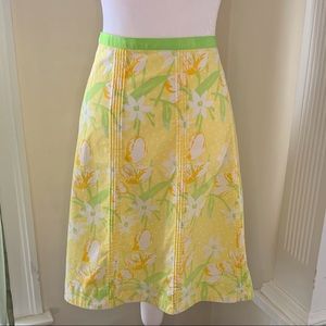 Carolina Blues fun vibrant floral A-line skirt